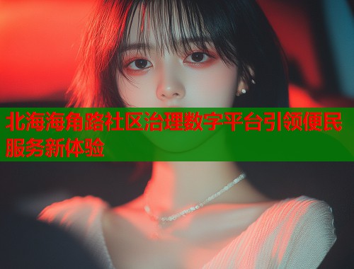 北海海角路社区治理数字平台引领便民服务新体验  第1张