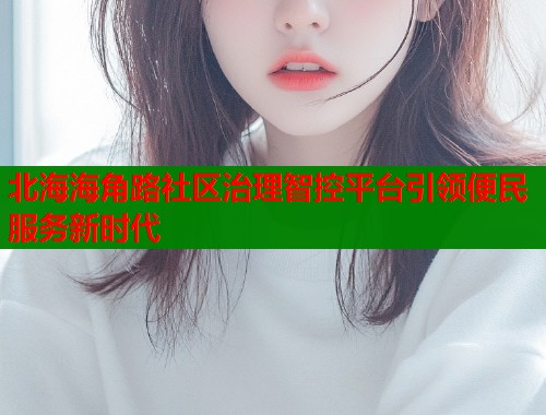 北海海角路社区治理智控平台引领便民服务新时代  第1张