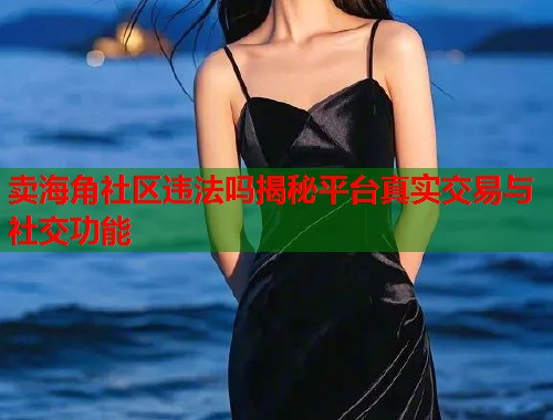 卖海角社区违法吗揭秘平台真实交易与社交功能  第1张