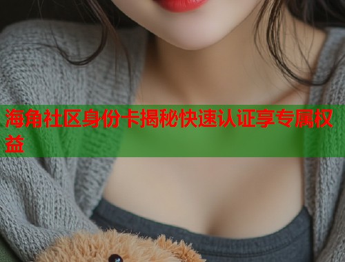 海角社区身份卡揭秘快速认证享专属权益  第2张