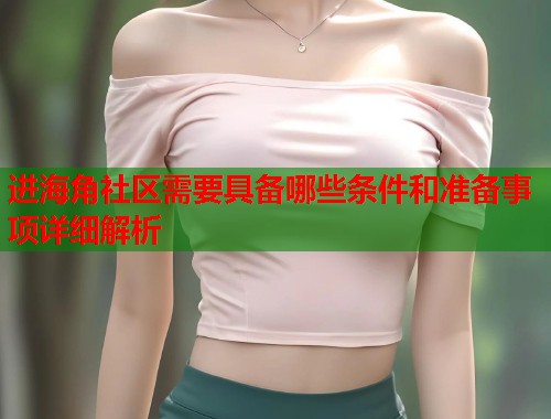 进海角社区需要具备哪些条件和准备事项详细解析